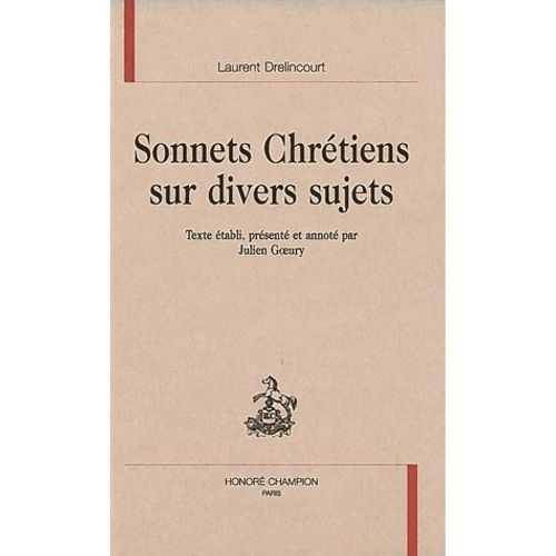 Sonnets Chrétiens Sur Divers Sujets