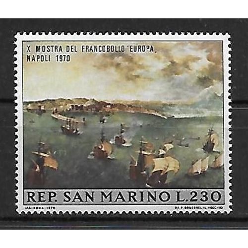 Saint-Marin 1970 : "Europa" : Tableau : Flotte Anglaise Dans Le Golfe De Naples, Par Breughel - Timbre Neuf **