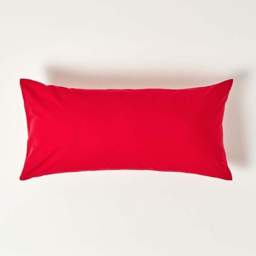 Taie D'oreiller Rouge 100% Coton Egyptien 200 Fils 40 X 80 Cm