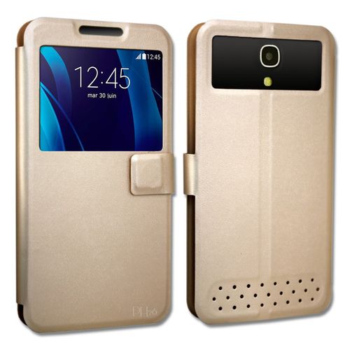 Huawei Ascend Y5 2 Etui Housse Coque Folio Or Gold By Ph26®