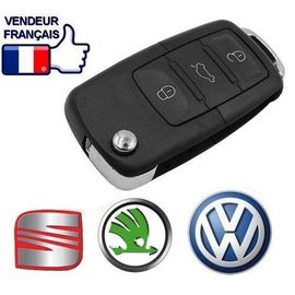 Coque Clé Plip 3 Boutons Télécommande Sans Lame Pour Vw Volkswagen Bora Golf Passat Polo / Seat Leon Toledo Skoda Octavia...