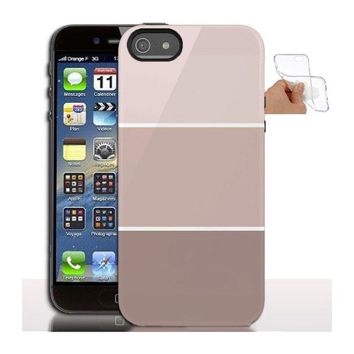 Housse Gel Couleur Marron Pastel Iphone 5 - Coque Silicone Apple 5, 5s, Se