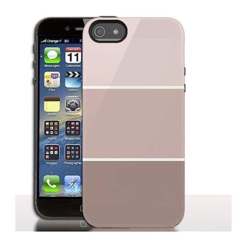 Coque Arriere Marron Pastel Iphone 5 - Etui Rigide - Housse Plastique