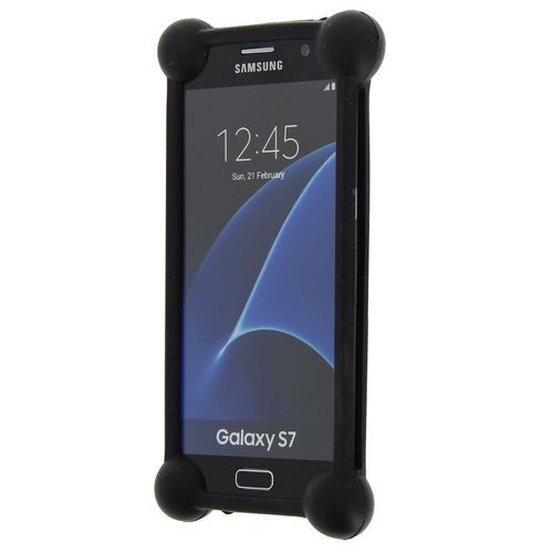 Samsung Galaxy S Plus I9001    Coque Bumper Antichoc En Silicone Noir De Qualité By Ph26®