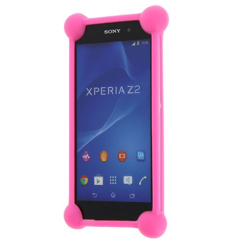 Archos 40 Neon      Coque Bumper Antichoc En Silicone Rose De Qualité By Ph26®