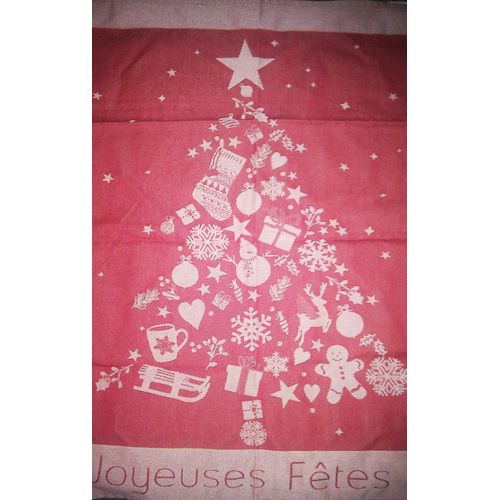 Napperon Ou Torchon Couleur Rouge Décoration Sapin De Noël