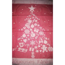 Napperon Ou Torchon Couleur Rouge Décoration Sapin De Noël