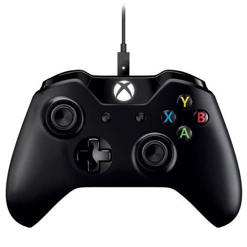 Manette Microsoft Xbox Wireless Controller + Cable For Windows Sans Fil Noir Microsoft Pour Pc, Microsoft Xbox One, Microsoft Xbox One S