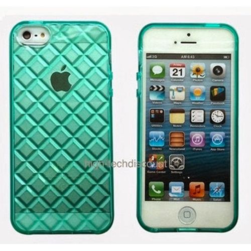 Housse Etui Coque Gel Diamant Bleu Clair Pour Apple Iphone Se + Film Ecran