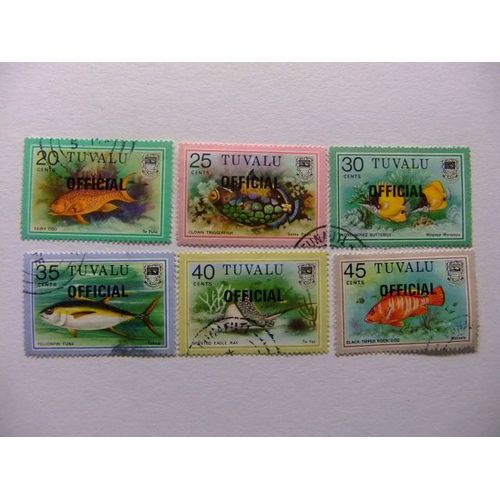 Tuvalu 1981 Sellos De Servicio Yvert &tellier Nº 9 / 14 º Sg Nº Fu
