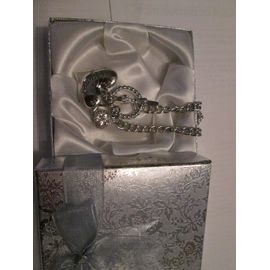 Bracelet Argenté Guess Strass Coeur