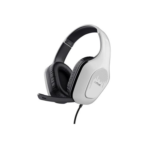 Trust GXT 415PS Zirox - Micro-casque - circum-aural - filaire - jack 3,5mm - blanc