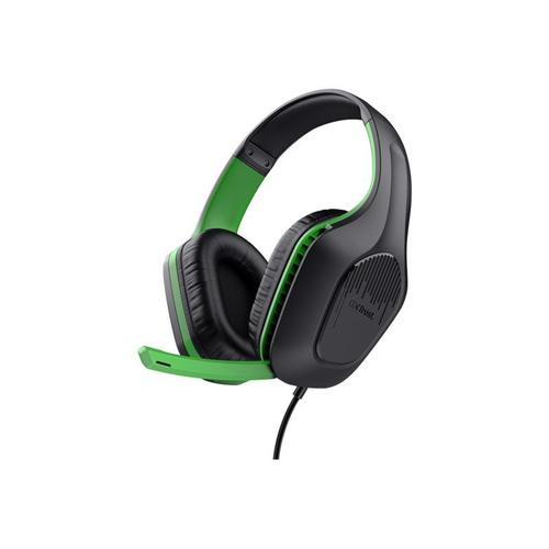 Trust GXT 415X Zirox - Micro-casque - circum-aural - filaire - jack 3,5mm - vert