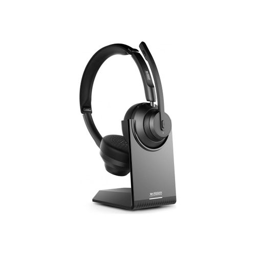 Urban Factory MOVEE Pro - Avec support de charge micro-casque - sur-oreille - Bluetooth - sans fil - USB-A via adaptateur Bluetooth - isolation acoustique - noir