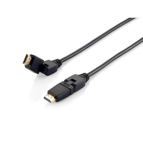 equip High Speed HDMI Cable with Ethernet - Câble HDMI avec Ethernet - HDMI mâle pour HDMI mâle - 5 m - noir