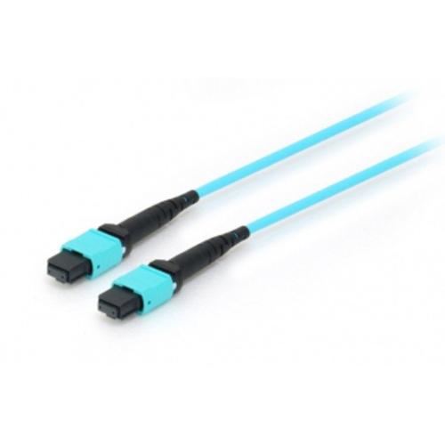 equip Pro - Cordon de raccordement - MTP multimode (F) pour MTP multimode (F) - 5 m - fibre optique - simplex - 50 / 125 microns - OM4 - turquoise