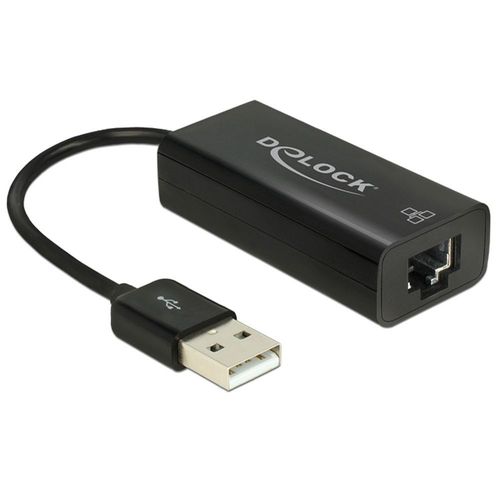 Delock Adapter USB 2.0 > LAN 10/100 Mb/s - Adaptateur réseau - USB 2.0 - 10/100 Ethernet