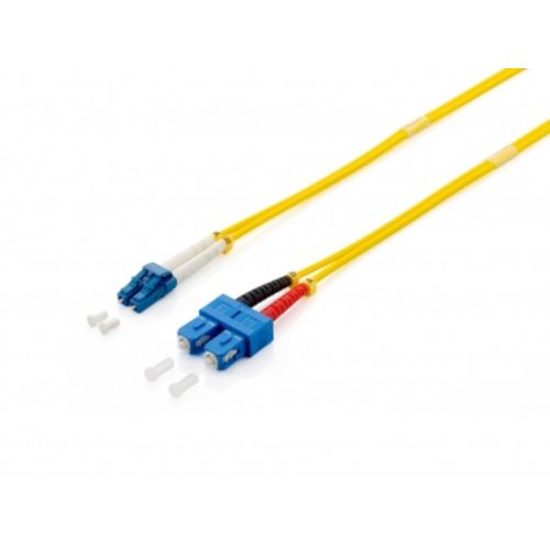 equip - Cordon de raccordement - mode unique LC (M) pour mode unique SC (M) - 1 m - fibre optique - duplex - 9 / 125 micromètres - OS2 - démarré - jaune