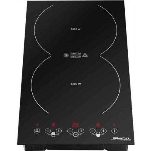 Steba IK 200 - Table de cuisson à induction - 2 plaques de cuisson - largeur : 29 cm - profondeur : 51 cm - noir