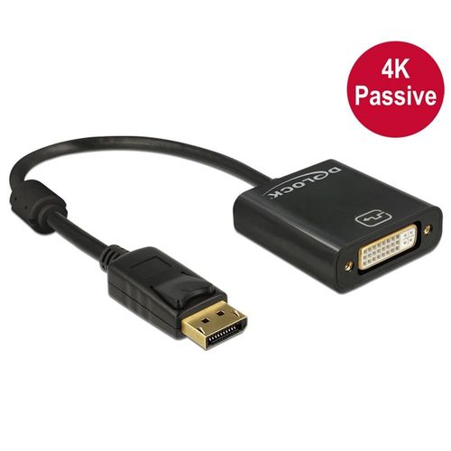 Delock Adapter Displayport 1.2 male < DVI female 4K Passive black