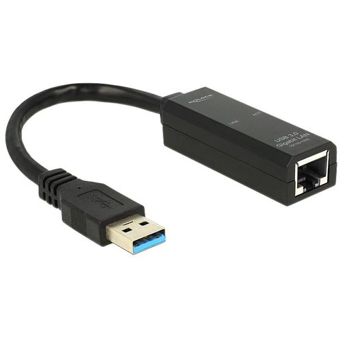 Delock Adapter USB 3.0 > Gigabit LAN 10/100/1000 Mb/s - Adaptateur réseau - USB 3.0 - Gigabit Ethernet