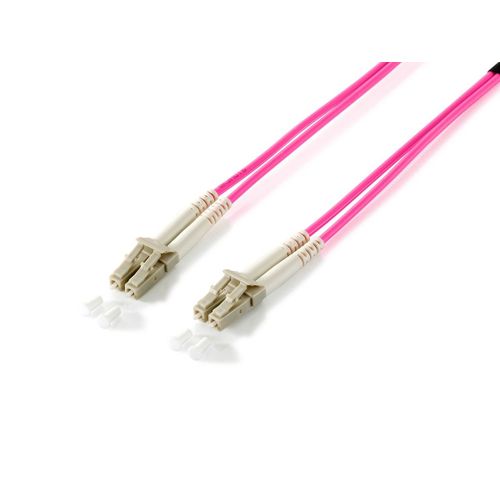 equip Pro - Cordon de raccordement - LC multi-mode (M) pour LC multi-mode (M) - 15 m - fibre optique - duplex - 50 / 125 microns - OM4 - sans halogène - violet
