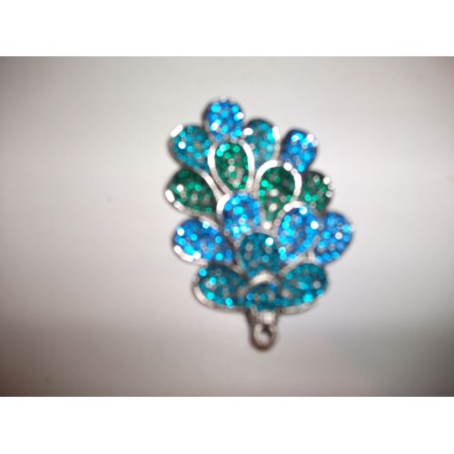 Pendentif De Feuille Bleu Et Vert