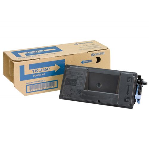 Kyocera Toner TK-3160 noir (ca. 12.500 Pages); s'adapte ECOSYS P3045DN, ECOSYS P3045DN/KL3, ECOSYS P3050DN, ECOSYS P3050DN/KL3, ECOSYS P3055DN, ECOSYS P3055DN/KL3, ECOSYS P3060DN, ECOSYS P3060DN/KL3