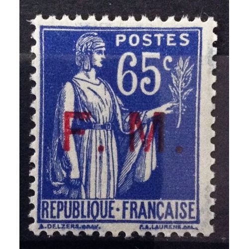 France - Fm Paix 65c Outremer - Fm Rouge (Impeccable N° 8) Neuf** Luxe - Année 1937 - N14240