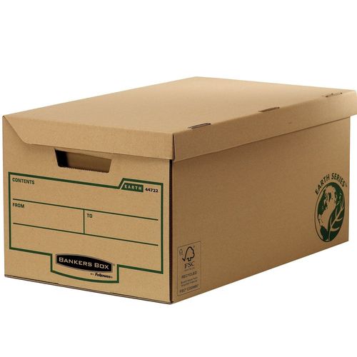 Fellowes Lot De 10 Conteneurs À Couvercle Manuel 37,8 X 28,7 X 54,5 Cm Marron