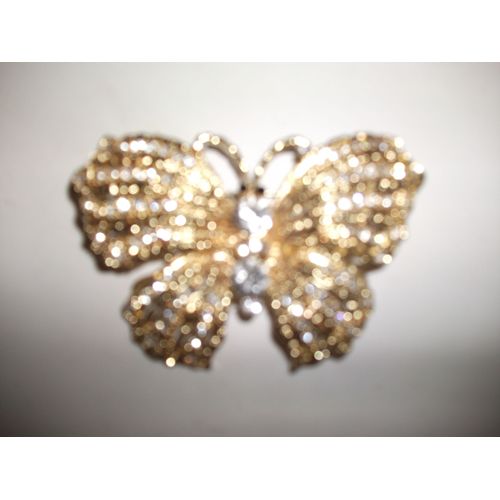 Broche Papillon Doré