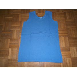 Débardeur Blanche Porte Coton L Bleu