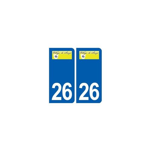26 Sauzet Logo Autocollant Plaque Stickers Ville - Couleur : Droits - Angles : Droits