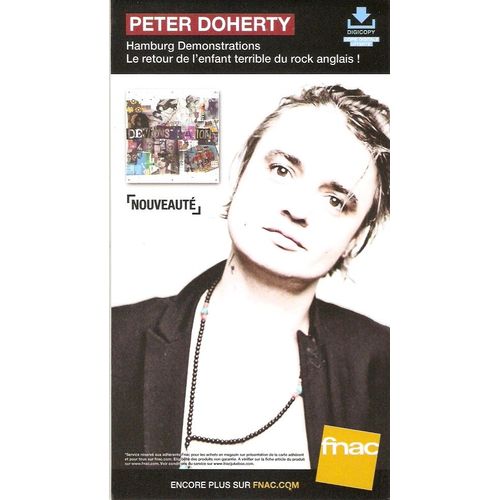 Plv Cartonnée Rigide 14x25cm Peter Doherty Hamburg Demonstrations  2016 Fnac
