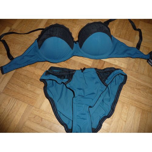 Ensemble Lingerie Bodyflirt Polyamide 90b Vert Foncé