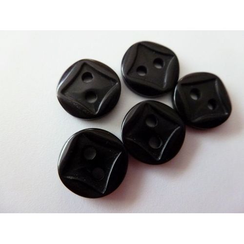 Bouton Plat Deux Trous Carré Lot De 5