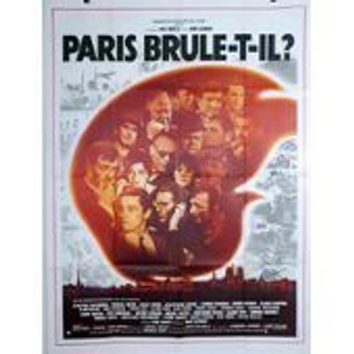 Paris Brûle-T-Il ? - René Clément - Alain Delon - Kirk Douglas - Yves Montand - Jean Paul Belmondo - Simone Signoret - Orson Welles - Affiche De Cinéma Pliée 120x160 Cm