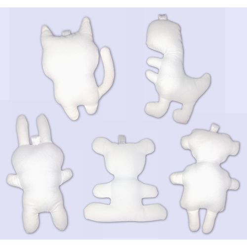 Personnages En Tissu À Colorier 5 Animaux Différents X 2