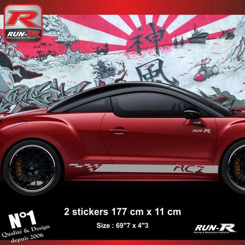 Sticker Bas De Caisse Peugeot Rcz Aufkleber - Argent
