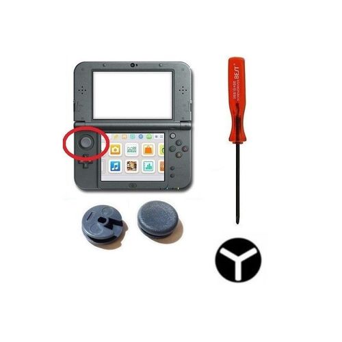 Capuchon Bouton Gris Pad Stick Pour Joystick Analogique Nintendo 3ds Ll Tournevis Triwing - Skyexpert