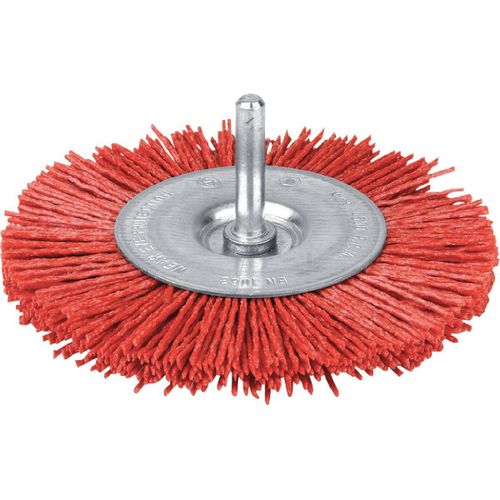 Brosse circulaire nylon rouge SCID - Diamètre 100 mm