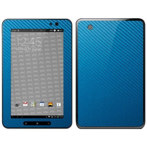 Designfolien@Folix Fx-Carbon-Blue Film Décoratif Pour Lenovo Ideapad Tablet A1 Motif Fibre De Carbone Bleu