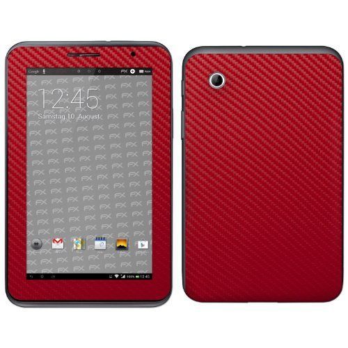 Designfolien@Folix Fx-Carbon-Red Film Décoratif Pour Samsung Galaxy Tab 2 7.0 Gt-P3100 Motif Fibre De Carbone Rouge