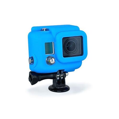 Housse en silicone pour caméras GoPro HD Hero 3 - Bleue