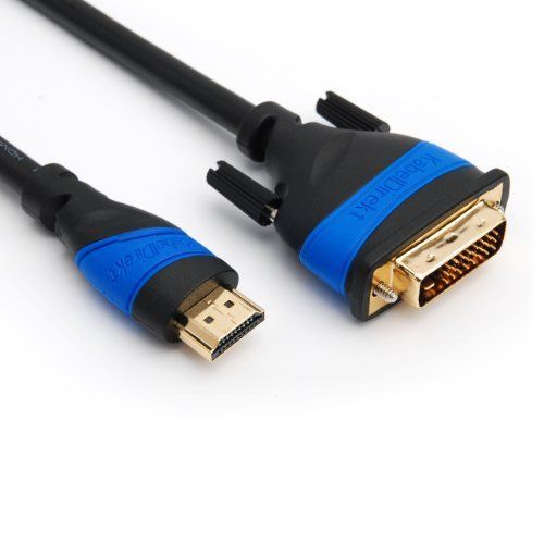 KabelDirekt 10m Câble adaptateur DVI 241 à HDMI Full HD 1080p Highspeed avec Ethernet - TOP Series