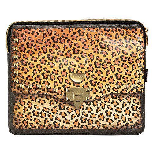 Oblige Obpd7030 Housse Etui Sleeve Pour Ordinateur Portable Apple Ipad 1/2/3/4 Motif Leopard Orange