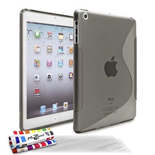 Muzzano Coque Souple Ultra-Slim ``Le S`` Premium Gris Pour Apple Ipad Mini De Qualité Supérieure Originale - Protection Antichoc Elegante, Optimale Et Durable 3 Protections D'ecran Transparents ``Ultraclear`` 1 Stylet Et 1 Chiffon Muzzano Offerts