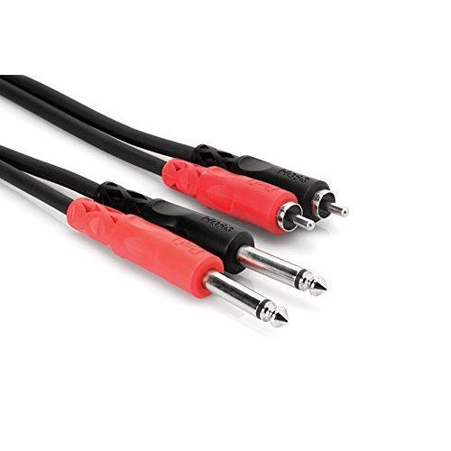 Hosa CPR 204 - Câble audio - jack mono (M) pour RCA (M) - 4 m - noir