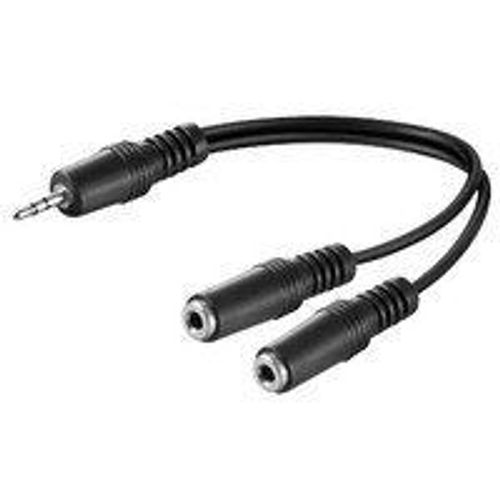 MicroConnect - Répartiteur audio - jack mini mâle pour jack mini femelle - 20 cm