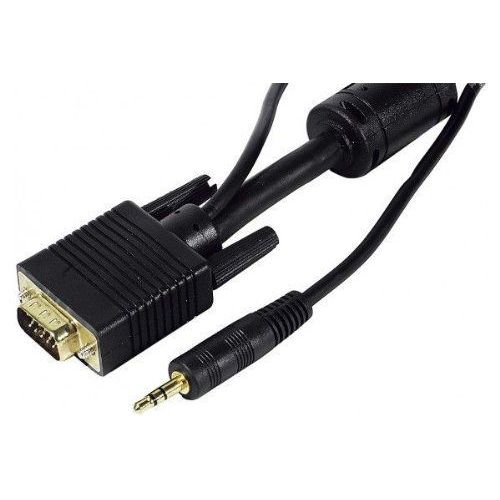 Griff'lan 12096 Cordon VGA avec audio jack 10 m Noir